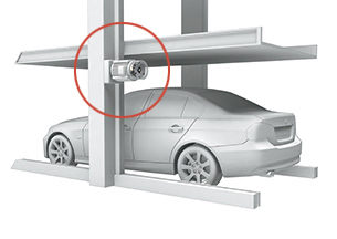 立体駐車場における無励磁作動形ブレーキ使用装置全体イメージ