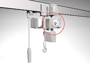 Spring-actuated brake BXL models are used as retaining brakes for lifting and lowering heavy objects at the work site.