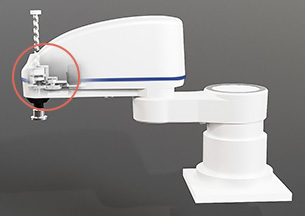 Overall image of a device using a Spring actuated brake for hold the tip up/down (vertical)axis and to ensure security in the case of the belt is fractured.