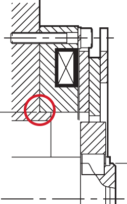 Centering location / Spigot joint