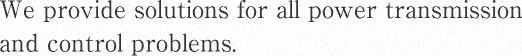 We provide solutions for all power transmission and control problems.