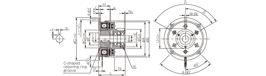 (For through-shafts)