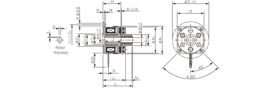 102-□-15 (Through-shaft-use)