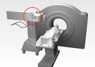 医療機器における属板ばねカップリングと無励磁作動形ブレーキ使用装置全体イメージ