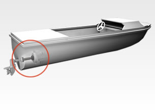 プレジャーボートにおける原動機用ゴム･樹脂カップリング使用装置全体イメージ