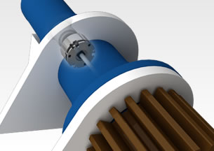 風力発電装置における大型無励磁作動形ブレーキ使用装置拡大イメージ