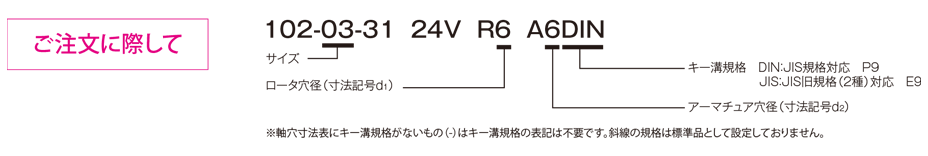 102モデル（マイクロクラッチ）の仕様 | 小型励磁作動形クラッチ