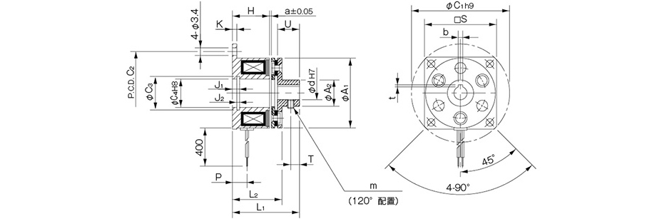 112モデル（マイクロブレーキ）の仕様 | 小型励磁作動形クラッチ