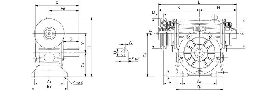 シグマー 平行軸三相0.4Kwクラッチブレーキ付フランジ取付形減速機 減速比1/200  TMFCB204200(8484464)[法人・事業所限定][外直送元] その他道具、工具