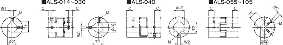 三木プーリ ALS-105-Y-42-42 スターフレックスカップリング ALS標準穴(キー・止めねじタイプ) エレメント:Yタイプ  その他DIY、業務、産業用品