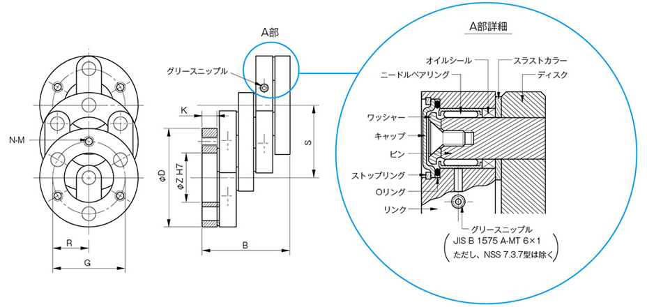 アイセル フレキシブルカップリングACS シングルディスクタイプ ACS-34A-6.35Y-6.35Y 送料0円