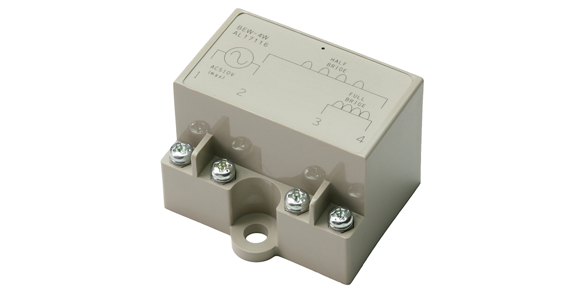 三木プーリのクラッチブレーキ用整流電源 BEW[W]タイプ 製品画像（ワイド対応・電磁ブレーキ制御・整流電源装置）
