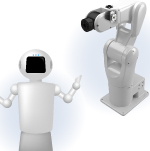 産業用ロボット、サービスロボット、のイラスト